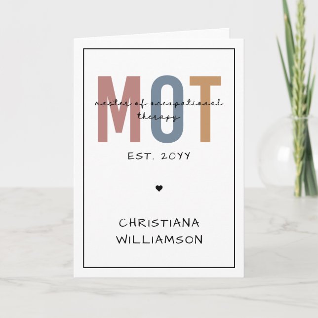 Carte Maîtrise sur mesure de MdT en ergothérapie (Devant)