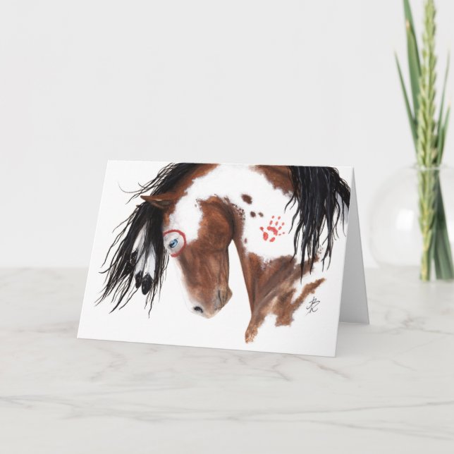 Carte Majestic Peint Pony Horse par BiHrLe (Devant)