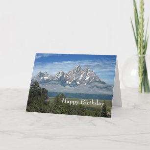 Carte Majestic Teton Mountains Photo Anniversaire