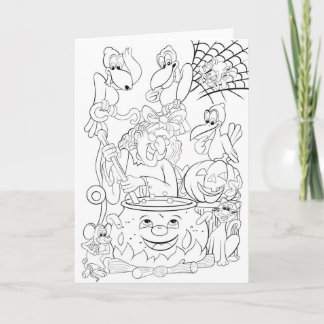 Carte Make and color your own Halloween card