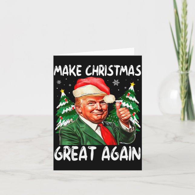 Carte Make Christmas Great Again Funny Santa Trump 2025  (Devant)