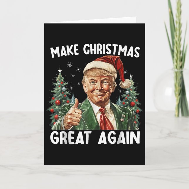 Carte Make Christmas Great Again Funny Santa Trump 2025  (Devant)