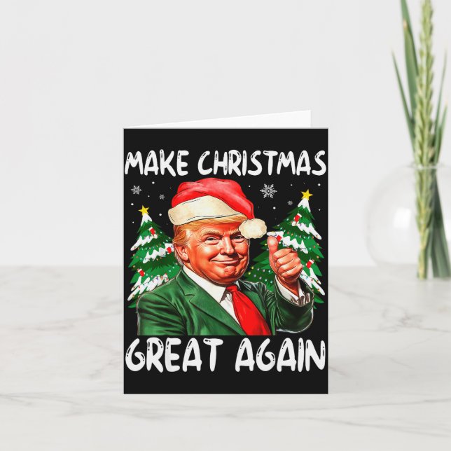 Carte Make Christmas Great Again Funny Santa Trump 2025  (Devant)
