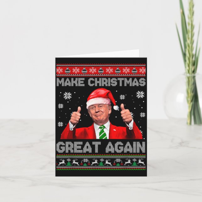 Carte Make Christmas Great Again Xmas Funny Trump Pajama (Devant)
