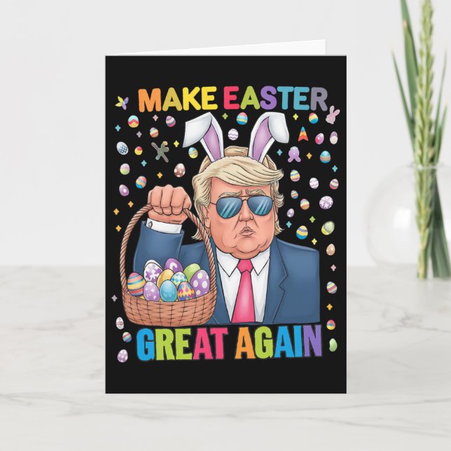 Carte Make Easter Great Again Funny Trump Bunny Spring H (Devant)