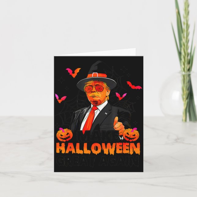 Carte Make Halloween Great Again Funny Trump Soky Trick  (Devant)