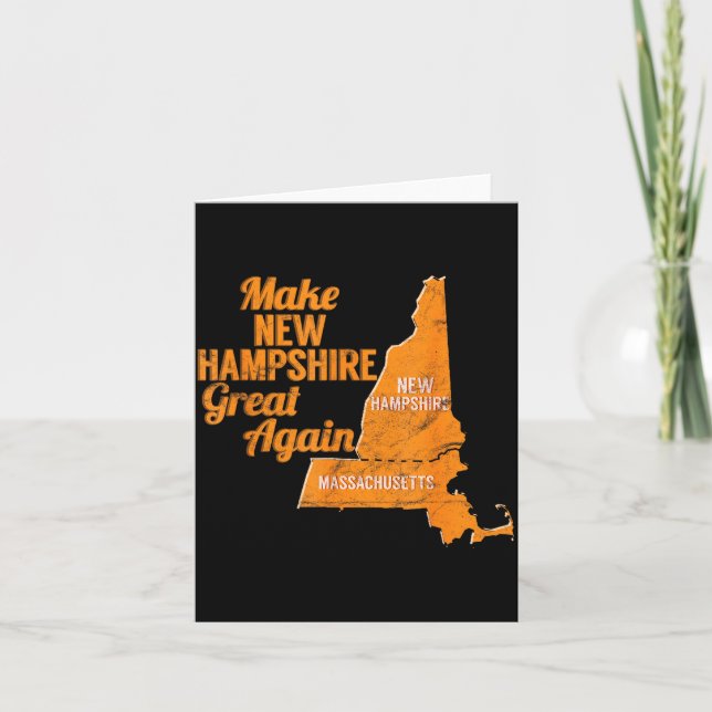 Carte Make New Hampshire Great Again Build A Wall  (Devant)