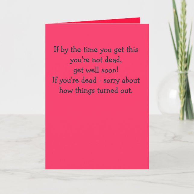 Carte Malade ou mort (Devant)