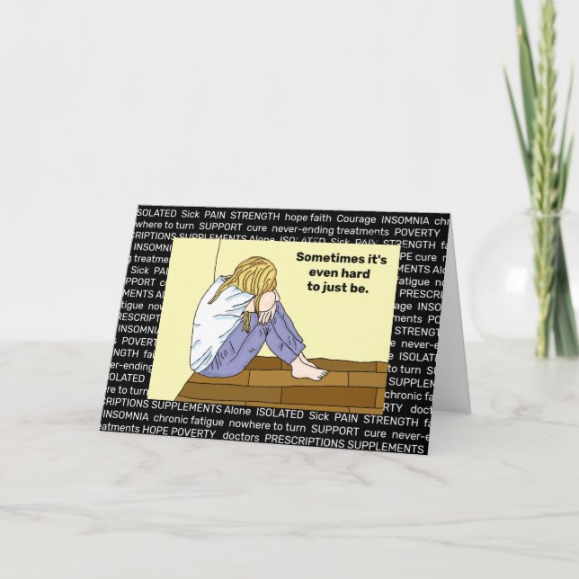 Carte Maladie Chronique, Tout Seul, Isolement, Survivre (Devant)