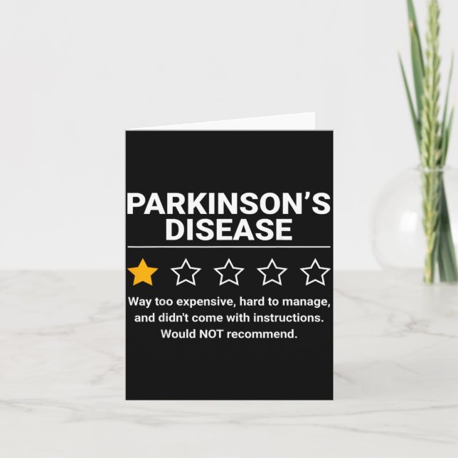 Carte Maladie de Parkinson 1 étoile évaluation drôle Par (Devant)
