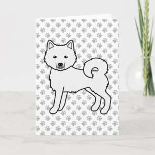 Carte Malamute d'Alaska blanc Chien de dessin animé mign
