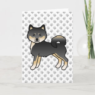 Carte Malamute d'Alaska noir et feu Chien de dessin anim