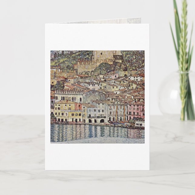 Carte Malcesine Sur Le Lac De Garde Par Gustav Klimt (Devant)