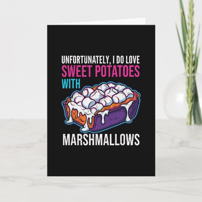 Carte Malheureusement, j'aime les patates douces avec de (Devant)