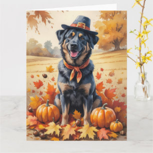 Carte Malinois Belge À L'Automne Quitte L'Art Thanksgivi