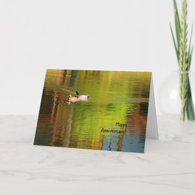 Carte Mallard Pair - Happy Anniversary Card (Devant)