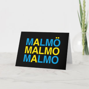 Carte MALMO Swedish Flag