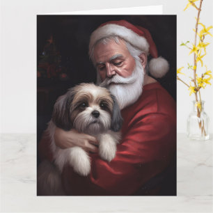 Carte Malti Tzu avec le Père Noël Noël Festif