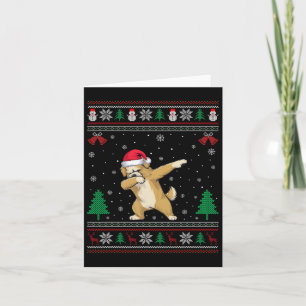 Carte Maltipoo Dabbing Chien Casquette de Père Noël Garç