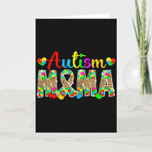 Carte Mama Autisme Léopard Mois de la sensibilisation à 