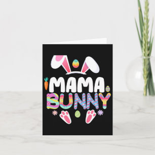 Carte Mama Bunny Famille Matching Ears Ears Bunny Femmes