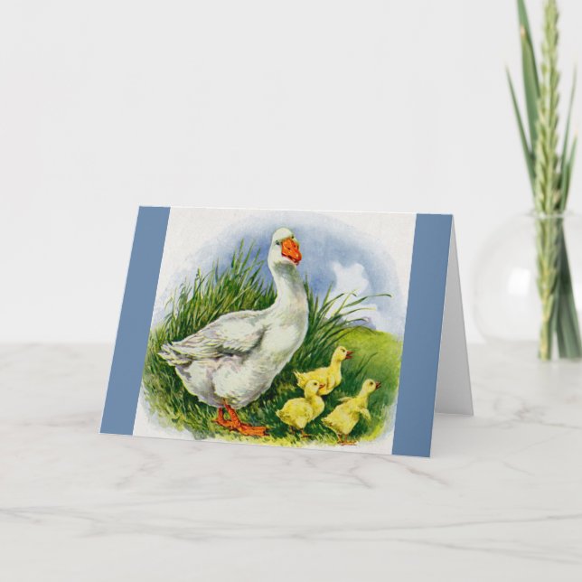 Carte mama canard et canetons (Devant)