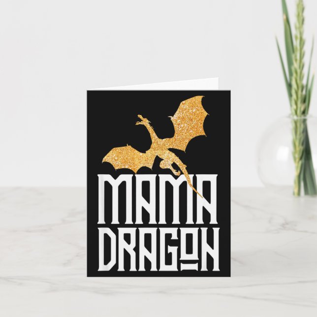 Carte Mama Dragon Christmas Matching Family Tribe Mom Wi (Devant)