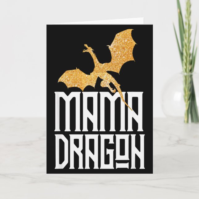 Carte Mama Dragon Christmas Matching Family Tribe Mom Wi (Devant)