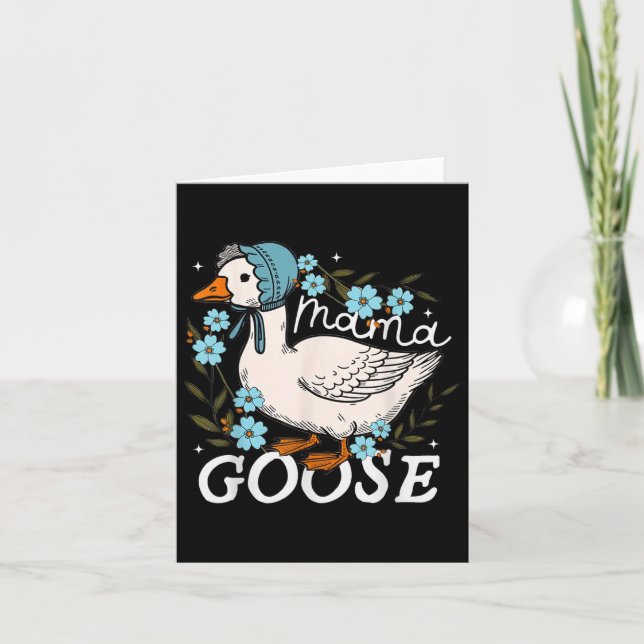 Carte Mama Goose Mommy Plaisanterie Amusante Maman Silly (Devant)