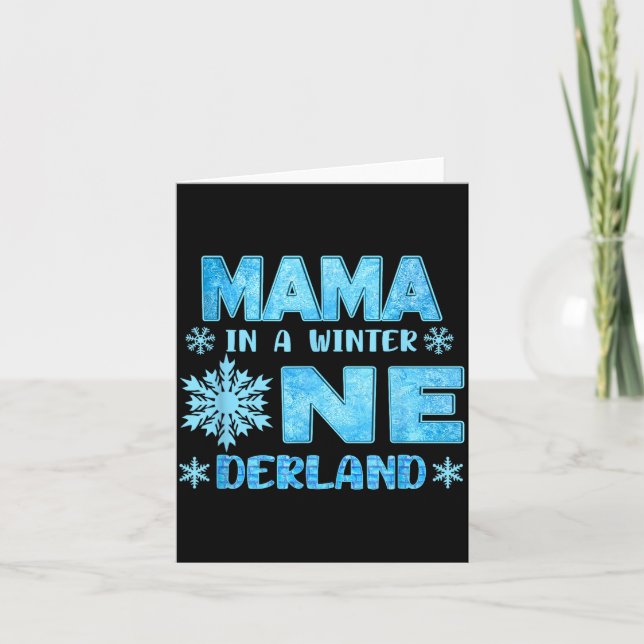 Carte Mama In A Winter Onederland Bday Girl Sweet Snowfl (Devant)