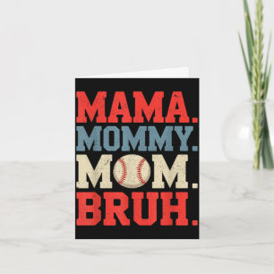 Carte Mama maman maman bruh baseball pour femmes grand-m