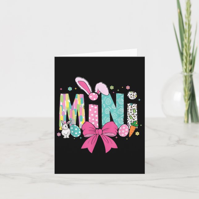 Carte Mama Mini Pâques Correspondant Mama Bunny Jour de  (Devant)