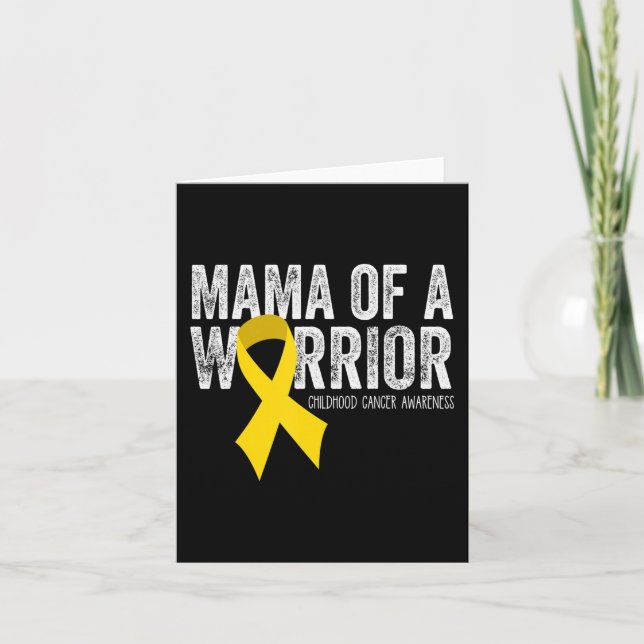 Carte Mama of a Warrior Chilhood Cancer Ribbon Oncolog (Devant)