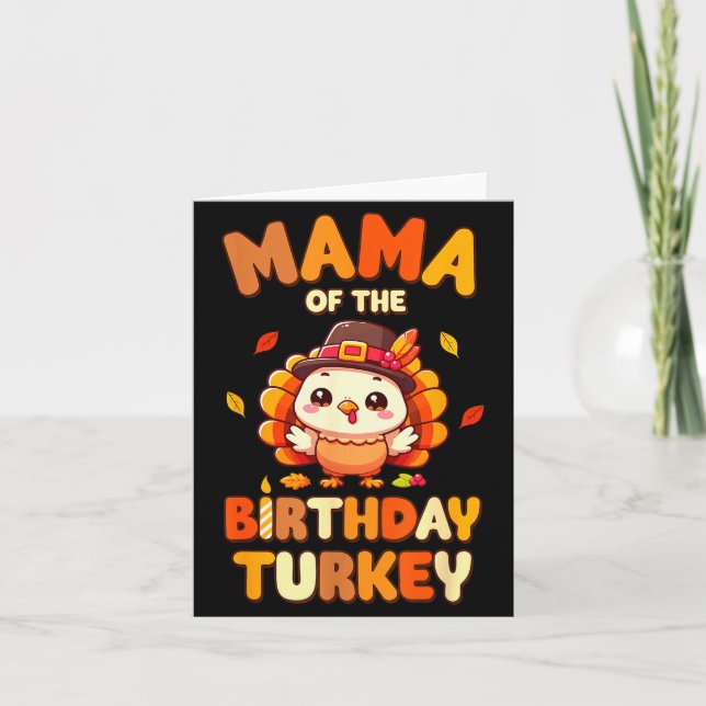 Carte Mama Of The Birthday Turkey Family 1st Birthday Bo (Devant)