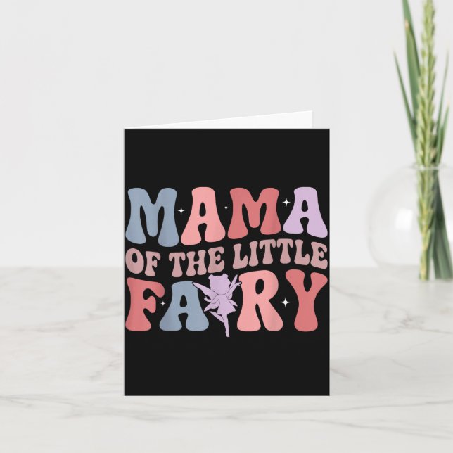 Carte Mama Of The Little Fairy First Birthday Girl Famil (Devant)