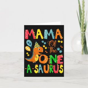 Carte Mama Of The One-a-saurus 1st Birthday Boy Dinosaur