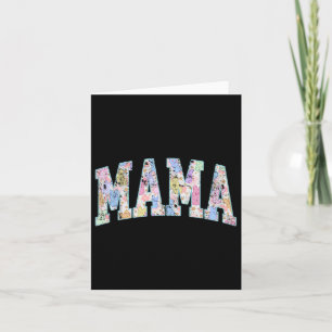 Carte Mama Pâques Rétro Varsity Grosses Lettres Coupe Co