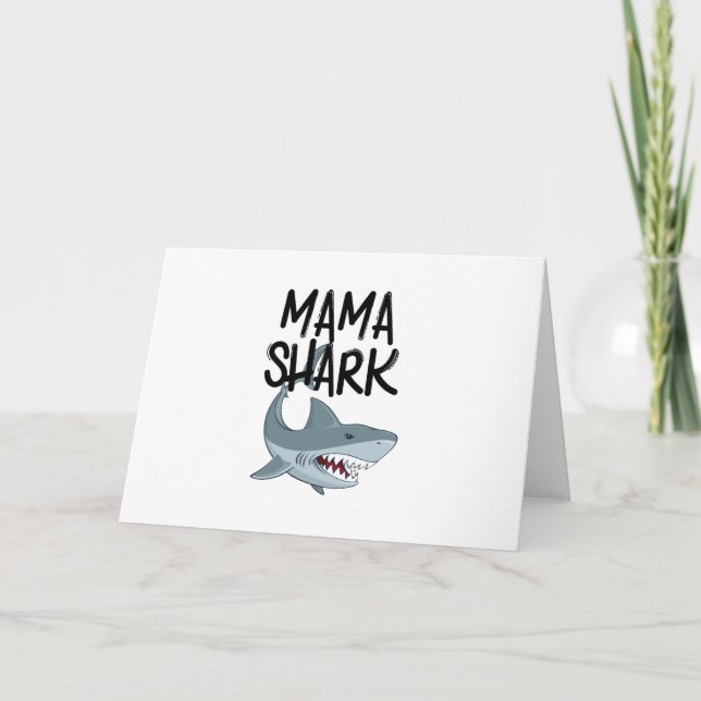Carte Mama Shark Funny Mthers Day Cadeaux (Devant)