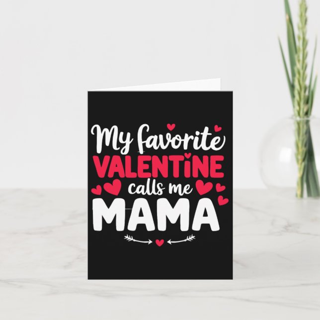 Carte Mama Valentine Cute Romantique Valentines Jour Cou (Devant)