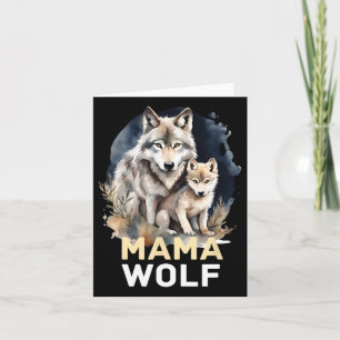 Carte Mama Wolf Et Bébé Maman Maman Fête Des Mères