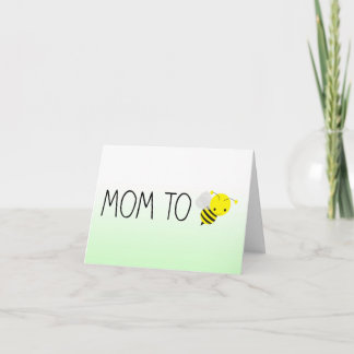 Carte Maman à être, belle Bumblebee vert/jaune
