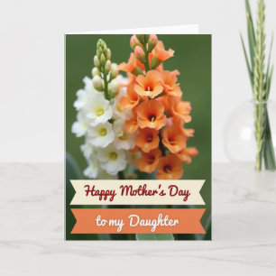 Carte Maman à Fleur Orange Radieux