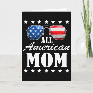 Carte Maman Américaine Fête Indépendance 4 Juillet Patri