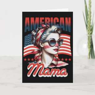 Carte Maman Américaine Maman Patriotique Conception du 4