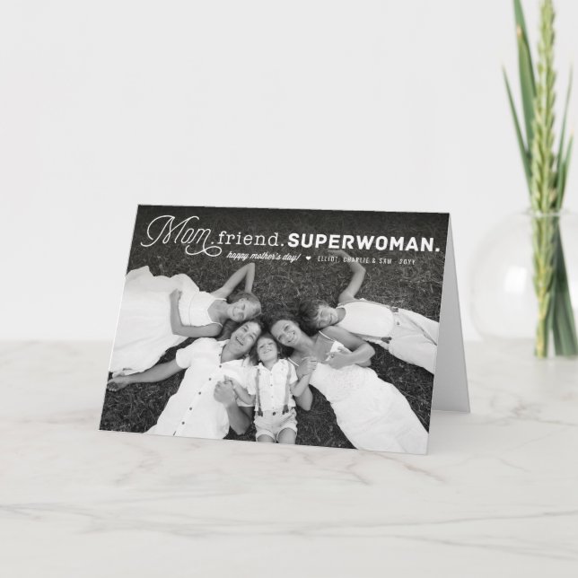 Carte Maman, Ami, Superwoman Happy Mother's Day Photo (Devant)