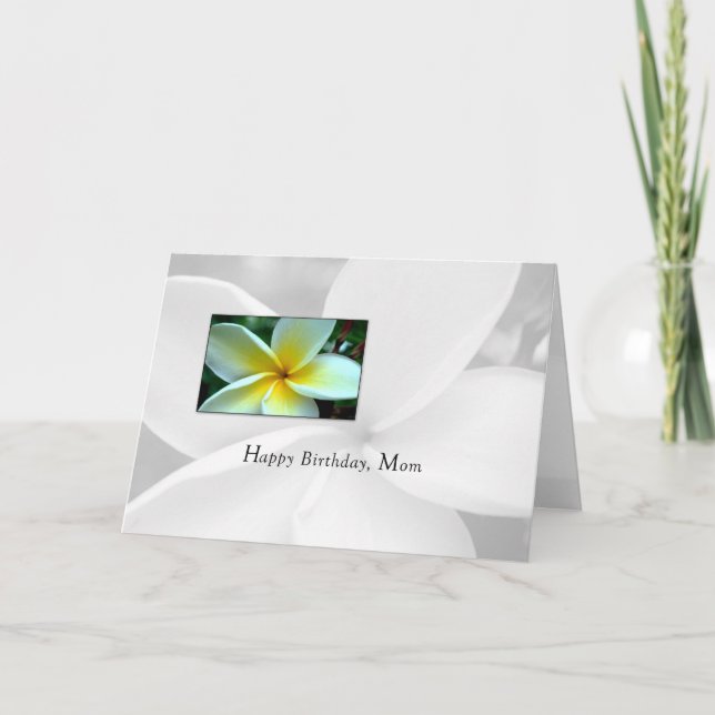 Carte Maman Anniversaire Fleur unique (Devant)