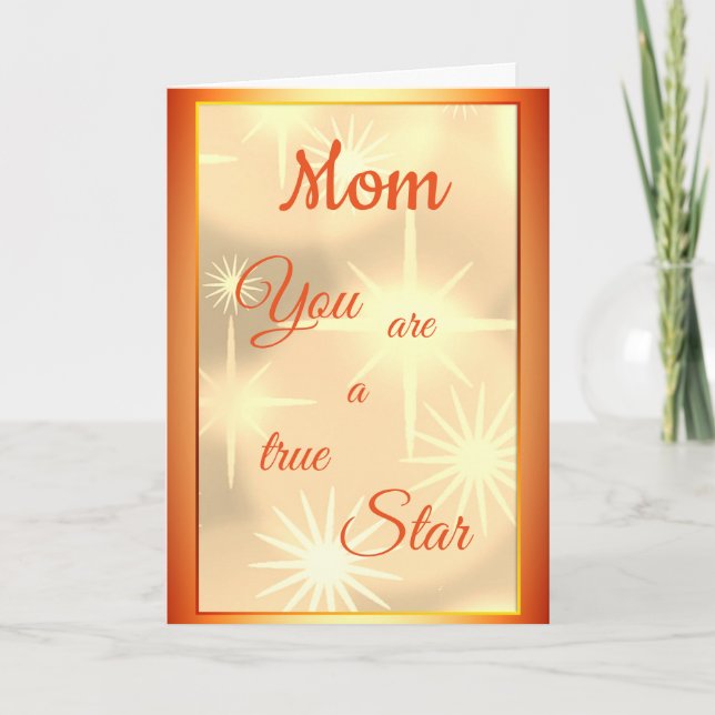 Carte Maman Anniversaire luxe design moderne (Devant)