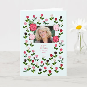 Carte Maman, Anniversaire, Rose
