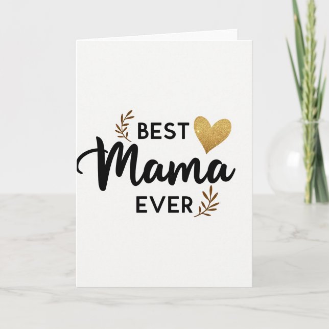 Carte Maman au cœur d'or (Devant)