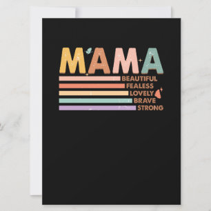 Carte Maman Belle Sans Peur Adorable Brave Forte
